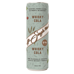 Canette de Whisky Cola sans alcool de HP Juniper chez Coq'Tail Mixologie