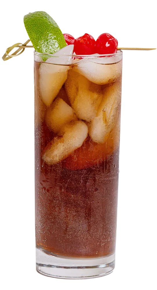 Recette de Rhum and coke aux cerises de Coqtail Mixologie